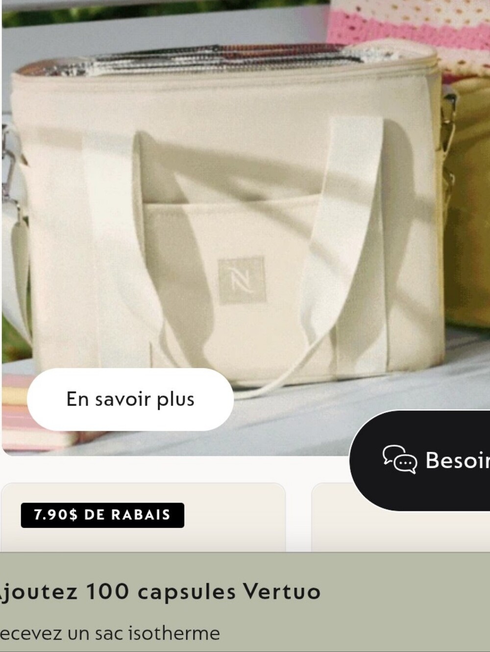 Nespresso Cream Insulated Cooler Bag